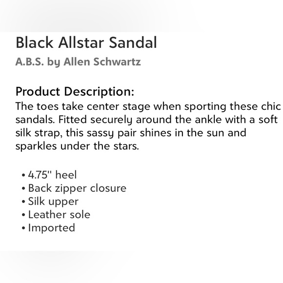 NIB ABS Allstar Black Satin Heels - Picture 10 of 10